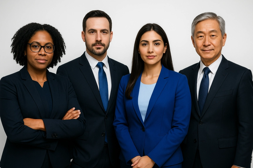 Professional law team group portrait